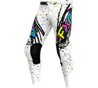 FXR Podium 2025 Pantalons de motocross pour jeunes, noir-multicolore, taille 24