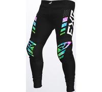 FXR Podium Colored Pantalon de motocross, noir-vert, taille 36 pour homme