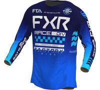 FXR Podium Gladiator 2023 Maillot de motocross, blanc-bleu, taille M pour homme