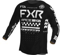 FXR Podium Gladiator 2023 Maillot de motocross jeune, Noir/Blanc, Taille M