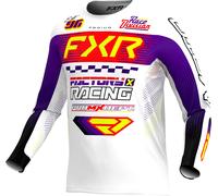 FXR Podium Gladiator Maillot de motocross, noir-blanc-pourpre, taille XS pour homme