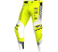 FXR Podium Gladiator Pantalons de motocross, noir-blanc-jaune, taille 34 pour homme