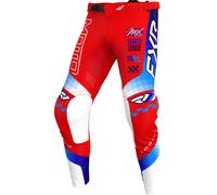 FXR Podium Gladiator Pantalons de motocross, Rouge/Blanc/Bleu, Taille 30