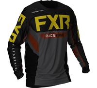 FXR Podium Off-Road MX Gear Maillot motocross, noir/gris/jaune, Taille M