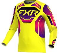 FXR Podium Relay Maillot de motocross, jaune/rose, Taille XL