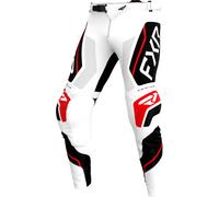 FXR Podium Relay MX White, pantalon en textile 32 Blanc/Noir/Rouge Blanc/Noir/Rouge