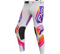 FXR Podium Relay Pantalons de motocross, Blanc/Violet, Taille 32