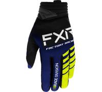FXR Prime 2023 Gants de motocross, noir-bleu-jaune, taille S pour homme