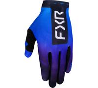 FXR Pro-Fit Air Logo Gants de motocross perforés, noir-bleu, taille L pour homme