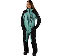 FXR Recruit F.A.S.T. Insulated Costume de motoneige une pièce pour dames, noir-vert, taille 8 pour femmes