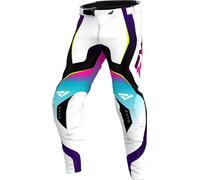 FXR Revo 2025 Pantalons de motocross, noir/bleu/rose, Taille 30