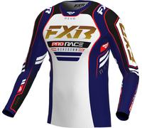 FXR Revo Alpha Maillot de motocross, bleu/blanc/noir/rouge, Taille S
