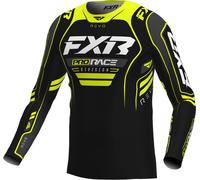 FXR Revo Alpha Maillot de motocross, noir/jaune, Taille L