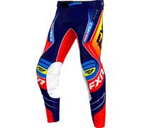 FXR Revo Alpha MX Nuke, pantalon en textile 32 Bleu Foncé/Bleu/Rouge/Jaune Néon Bleu Foncé/Bleu/Rouge/Jaune Néon