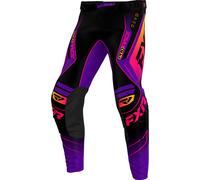 FXR Revo Alpha MX Twilight, pantalon en textile 28 Noir/Mauve/Rouge/Orange Noir/Mauve/Rouge/Orange