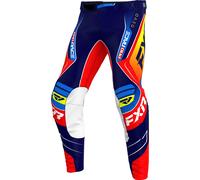 FXR Revo Alpha Pantalons de motocross, bleu/rouge/blanc, Taille 30