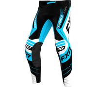 FXR Revo Alpha Pantalons de motocross, noir-blanc-bleu, taille 38 pour homme