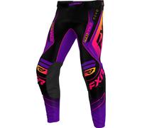 FXR Revo Alpha MX Twilight, pantalon en textile 32 Noir/Mauve/Rouge/Orange Noir/Mauve/Rouge/Orange