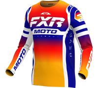 FXR Revo Pro LE Maillot de motocross jeune, Orange/Blanc/Bleu, Taille S