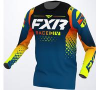 FXR Revo RaceDiv Maillot de motocross, bleu-orange, taille XL pour homme