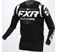 FXR Revo RaceDiv Maillot de motocross, noir-blanc, taille M pour homme