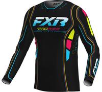 FXR Revo Velocity MX Rave, maillot XL Noir/Fuchsia/Turquoise/Jaune Néon Noir/Fuchsia/Turquoise/Jaune Néon