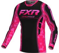 FXR Revo Velocity Maillot de motocross, noir/rose, Taille M