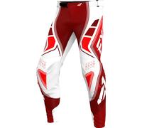 FXR Revo Velocity Pantalons de motocross, blanc-rouge, taille 38 pour homme