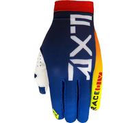 FXR Slip-On Air MX Gear Gants de Motocross, bleu/jaune/rouge, Taille S