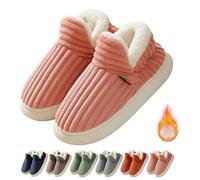 FXRWFSE Chaussons Confortables et élégants, Chaussons d'hiver en Peluche Chaude et Moelleuse, Chaussons Chaussons pour Femmes et Hommes (Pink,40-41)
