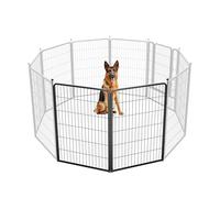 fxw Rollick Enclos pour Chiens pour Intérieur, Jardin, Camping Et Camping-Car, 115cm, 2 Panneaux pour Grands Chiens, Noir │ Breveté