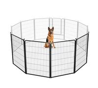 fxw Rollick Enclos pour Chiens pour Intérieur, Jardin, Camping Et Camping-Car, 115cm, 4 Panneaux pour Grands Chiens, Noir │ Breveté