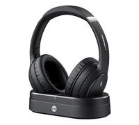 FXWONTY Casque sans fil pour TV, casque TV sans fil pour personnes âgées avec base de charge émetteur, pas de retard audio, stéréo HiFi, 65 heures de lecture, cadeau idéal pour les parents et les