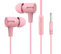 fxwtich Casque Filaire Haute Sensibilité Écoute Position avec Microphone 3.5mm E-Sport Jeu Casque Compatible avec Bureau Rose