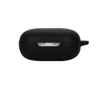 fxwtich Coque de protection en silicone pour écouteurs Jbl Live Flex - Anti-chute et anti-traces de doigts - Avec trou de chargement - Noir