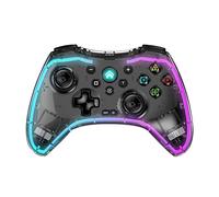 fxwtich Manette de jeu personnalisée compatible Bluetooth - Noir transparent