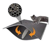 FXxswey Tapis de litière pour Chat, Pliable Double Couche Nid d'abeille étanche Chat Mangeoire Tapis de Protection de Sol et Tapis Facile à Nettoyer (40 * 50cm)