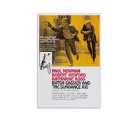 FXZFDCD Butch Cassidy And The Sundance Kid Poster rétro sur toile pour chambre à coucher 50 x 75 cm Sans cadre