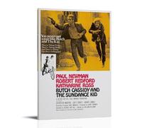 FXZFDCD Butch Cassidy And The Sundance Kid Poster rétro sur toile pour chambre à coucher avec cadre 30 x 45 cm