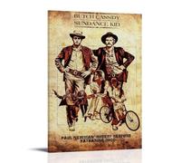 FXZFDCD Butch Cassidy And The Sundance Kid Poster rétro sur toile pour chambre à coucher avec cadre 60 x 90 cm