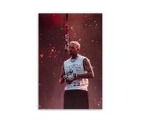 FXZFDCD Poster sur toile de Chris Brown chanteur légendaire, décoration murale pour chambre à coucher, 50 x 75 cm, sans cadre