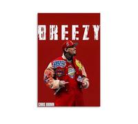 FXZFDCD Poster sur toile de Chris Brown chanteur légendaire, décoration murale pour chambre à coucher, 60 x 90 cm, sans cadre