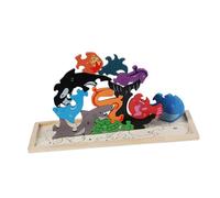 Fxzqgnh 1 Cartoon Jouet Éducatif en Bois Inspirant La Curiosité et L'Imagination Grâce à des Formes et Images Variées Adapté pour Garçons, La Vie Marine