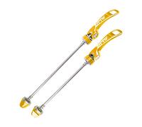 Fxzqgnh 1 Paire D'extensions D'axe à Dégagement Rapide pour Roue de Vélo, en Aluminium et Acier. Compatibles avec Différents Modèles. Installation Fac, Or