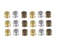 Fxzqgnh 1 Perle D'espacement En Forme de Tête de Bouddha, Accessoire pour La Création de Bijoux et de Breloques DIY