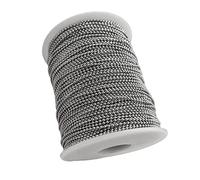 Fxzqgnh 1 Rouleau Chaîne Boule Perles Acier Inoxydable Collier Bracelet Pratique Ajustable Facilement Découpable Adaptée Réparation Bijoux Fabrication Décorat, 2.4mm