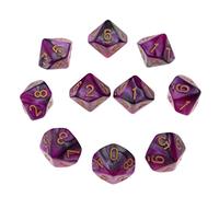 Fxzqgnh 10 Pièces Dés à 10 Faces Dés de Jeu 16mm Ensembles de Dés Mathématiques Plastique Solide Adaptés pour Écoles Familles Ateliers Récréatifs Professeurs