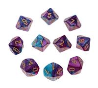 Fxzqgnh 10 Pièces Dés à 10 Faces Dés de Jeu 16mm Ensembles de Dés Mathématiques Plastique Solide Adaptés pour Écoles Familles Ateliers Récréatifs Professeurs