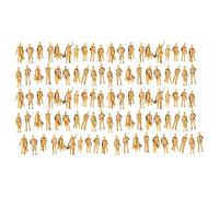 Fxzqgnh 100 Mini-figurines Non Peintes, Debout, pour Décoration de Scènes Miniatures.
