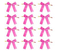 Fxzqgnh 12 Nœuds En Velours pour Sapins de Noël, Nœuds pour Couronnes, Fournitures de Loisirs Créatifs pour Couronnes D'escalier, Décorations de Sapin de, Rose Rouge